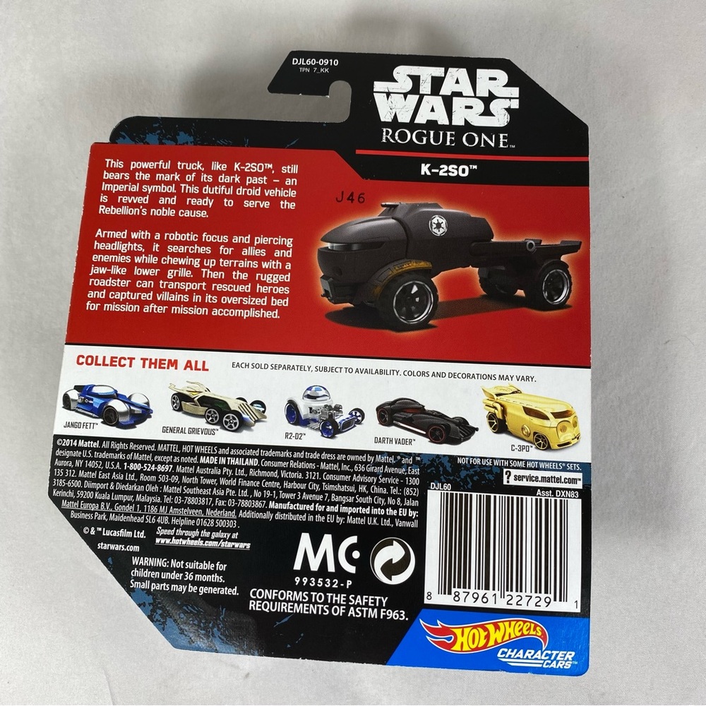 2014 Star Wars Hot Wheels Die Cast - Scarif Stormtrooper and K-250 - Picture 4 of 7